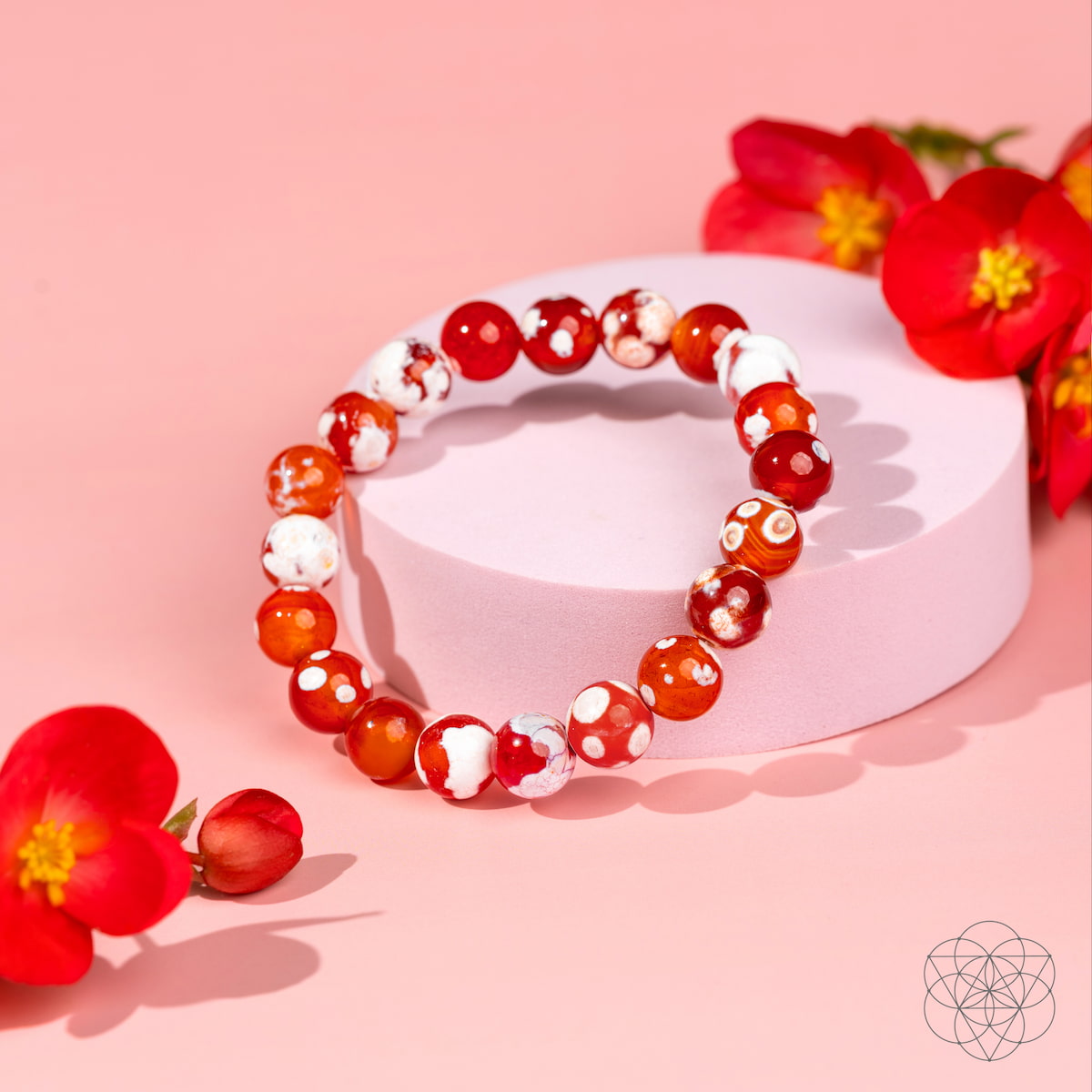 Feminine Force – Carnelian Orca Agate Bracelet - The misfit market