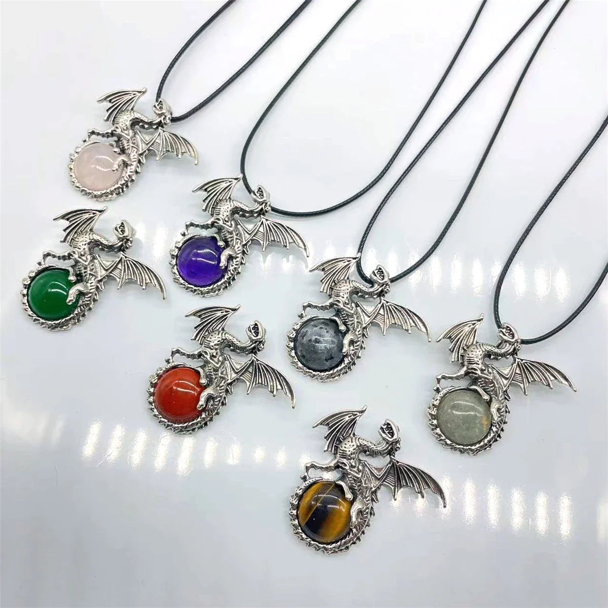 Crystal Dragon Necklace with Crystal Pendant | the misfit market - The misfit market