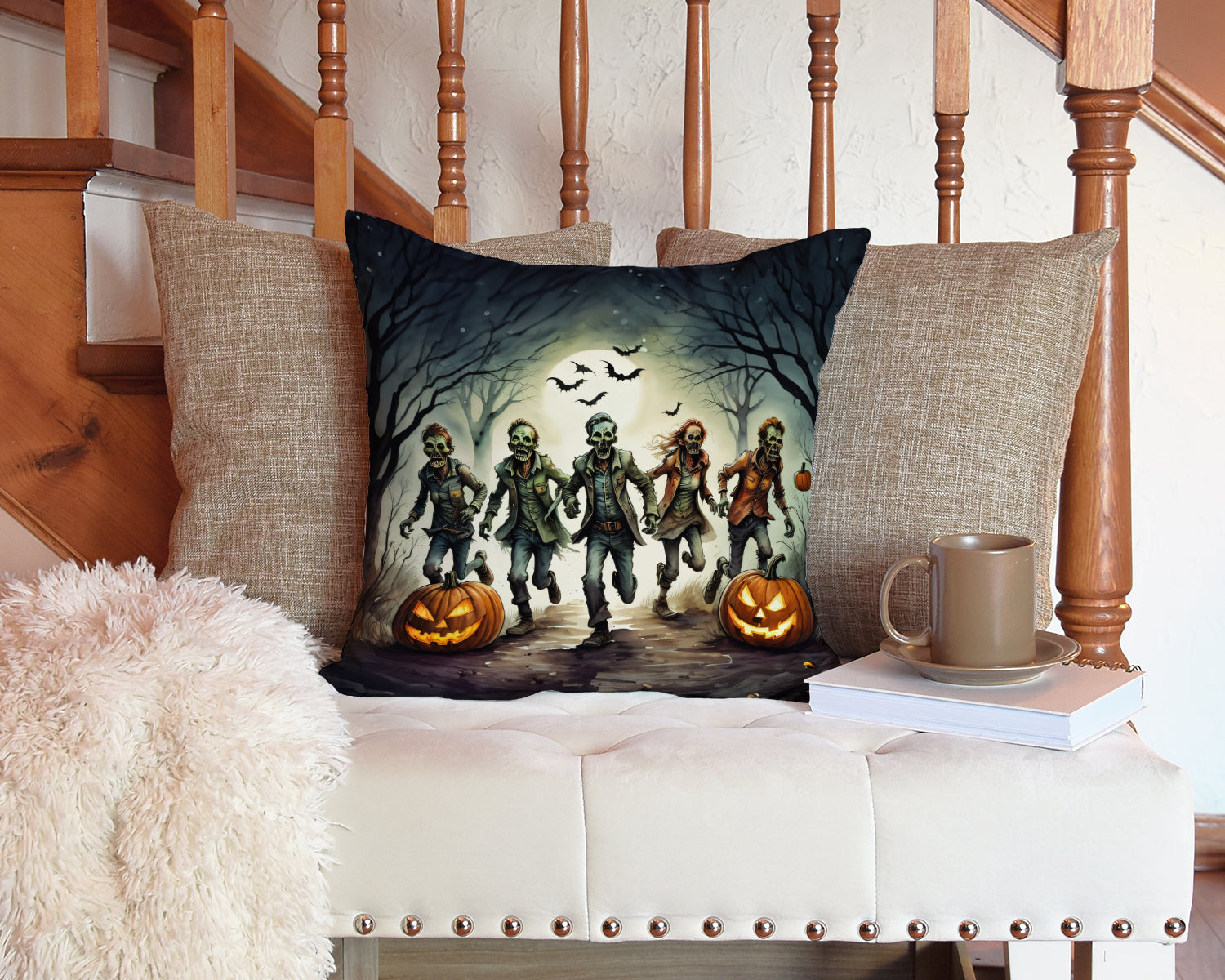 Zombies Spooky Halloween Throw Pillow - The misfit market