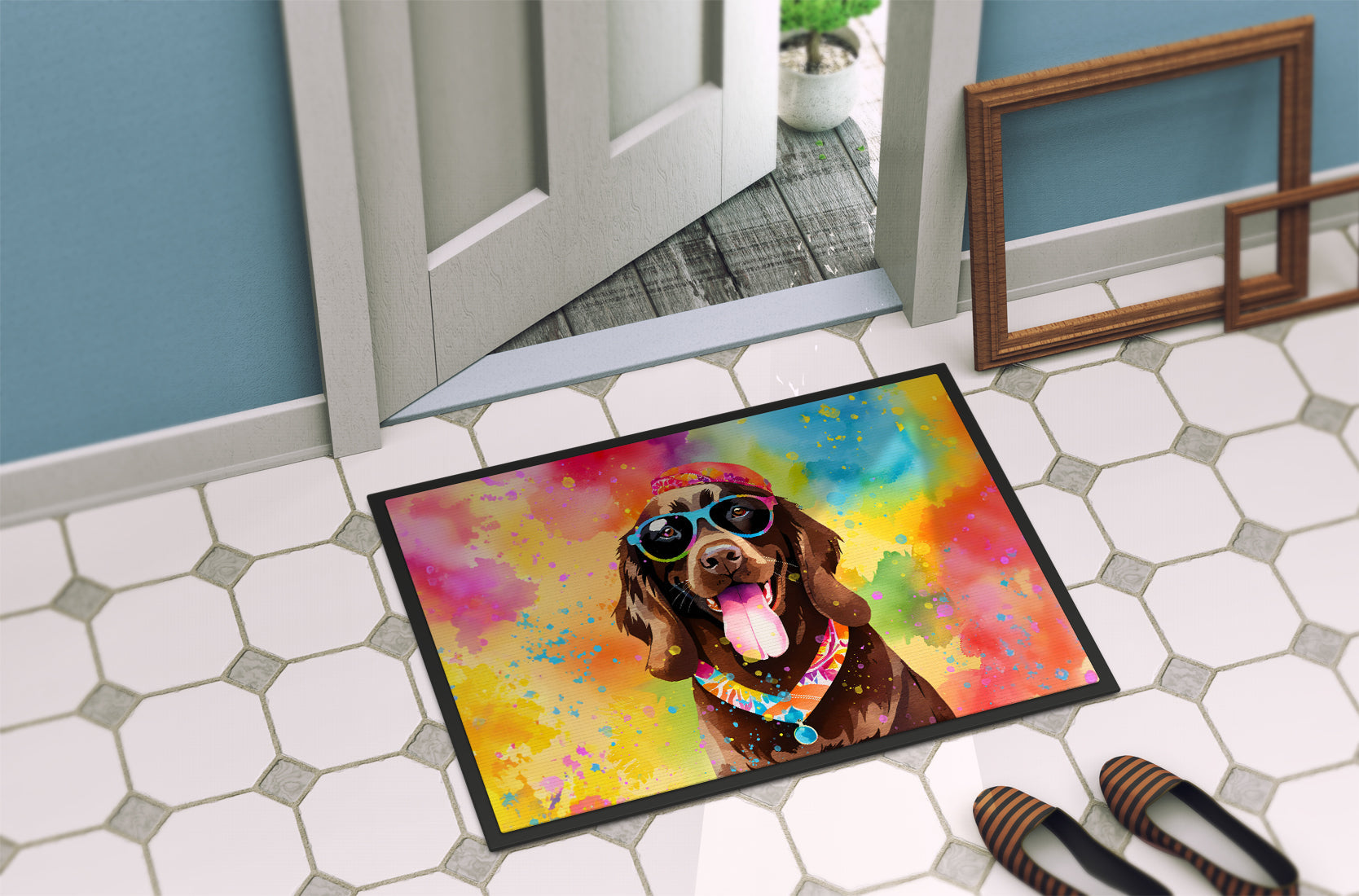 Chocolate Labrador Hippie Dawg Doormat - The misfit market