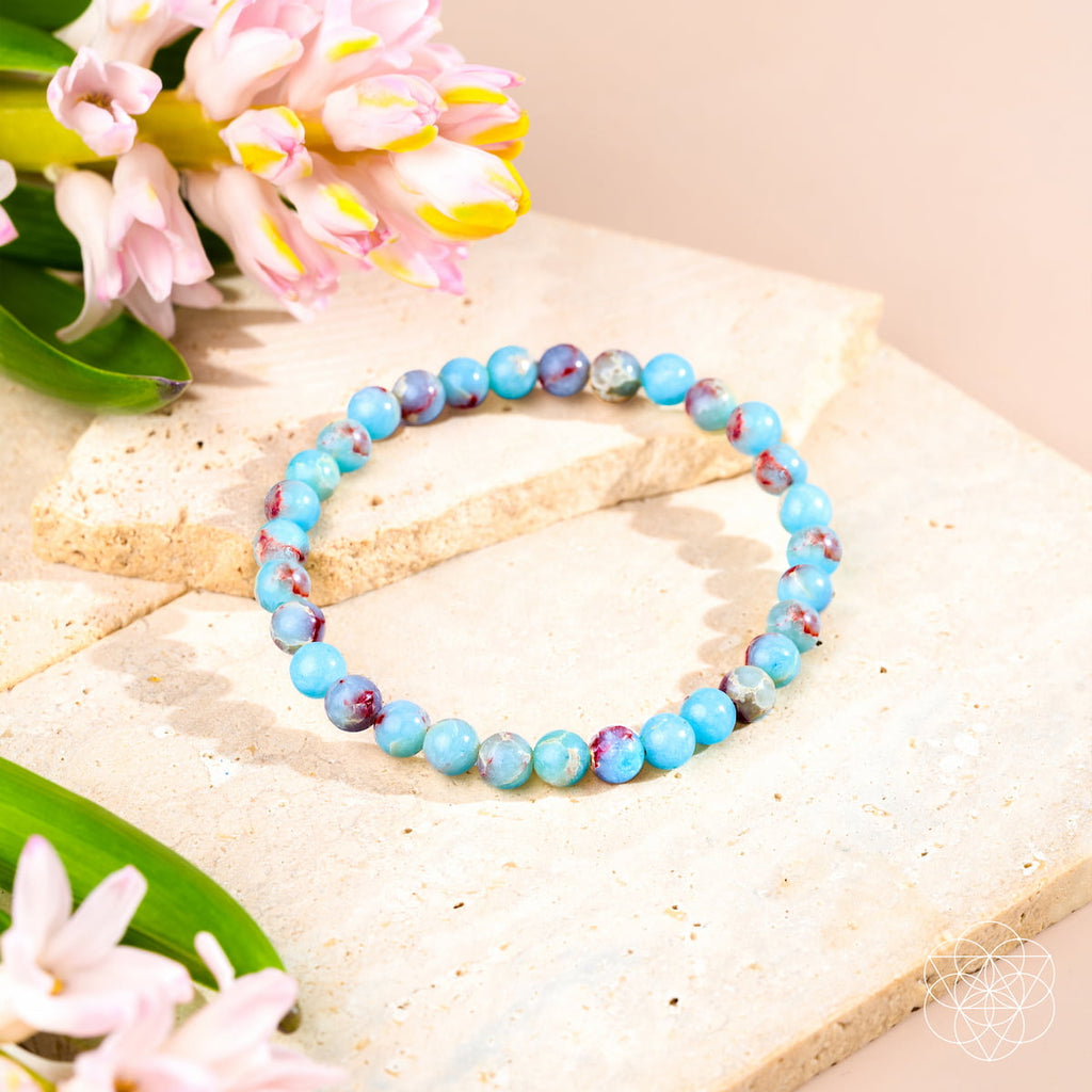 Empath’s Shield – Aqua Terra Jasper Bracelet | 6mm - The misfit market