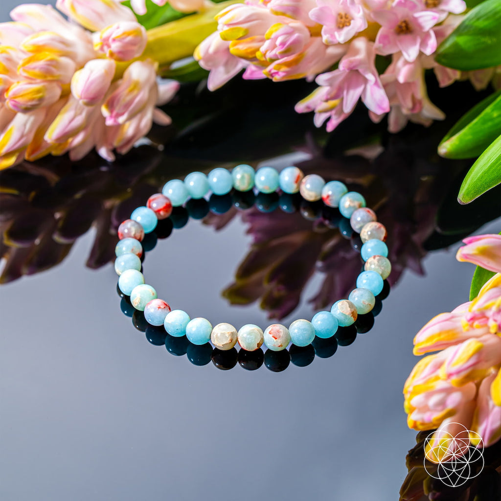 Empath’s Shield – Aqua Terra Jasper Bracelet | 6mm - The misfit market