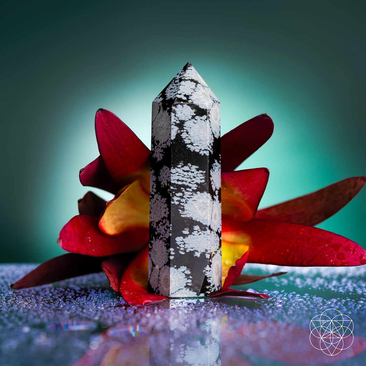 Spiritual Bodyguard - Snowflake Obsidian Point - The misfit market