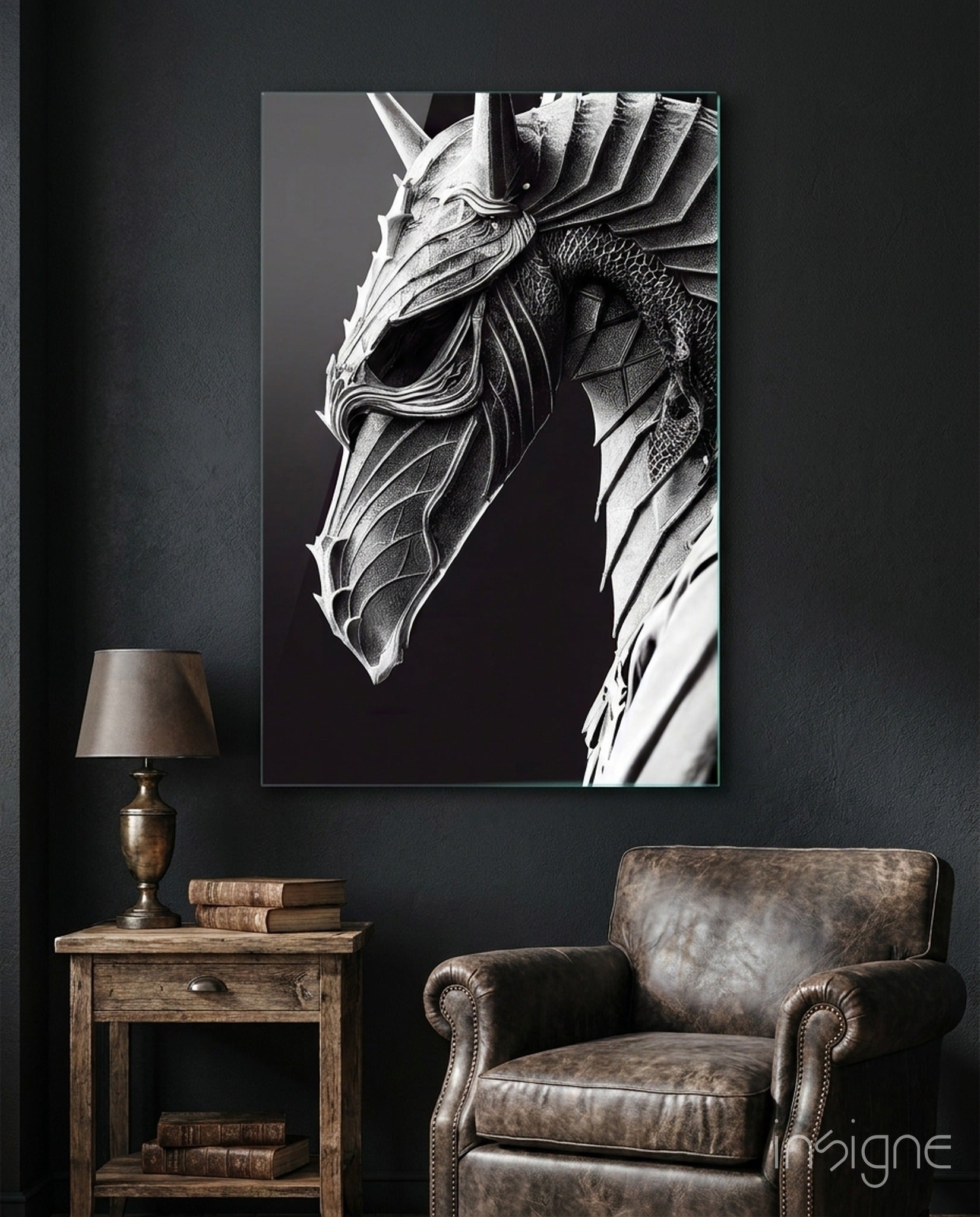Iron Dragon Glass Art  || Designer Collection - The misfit market