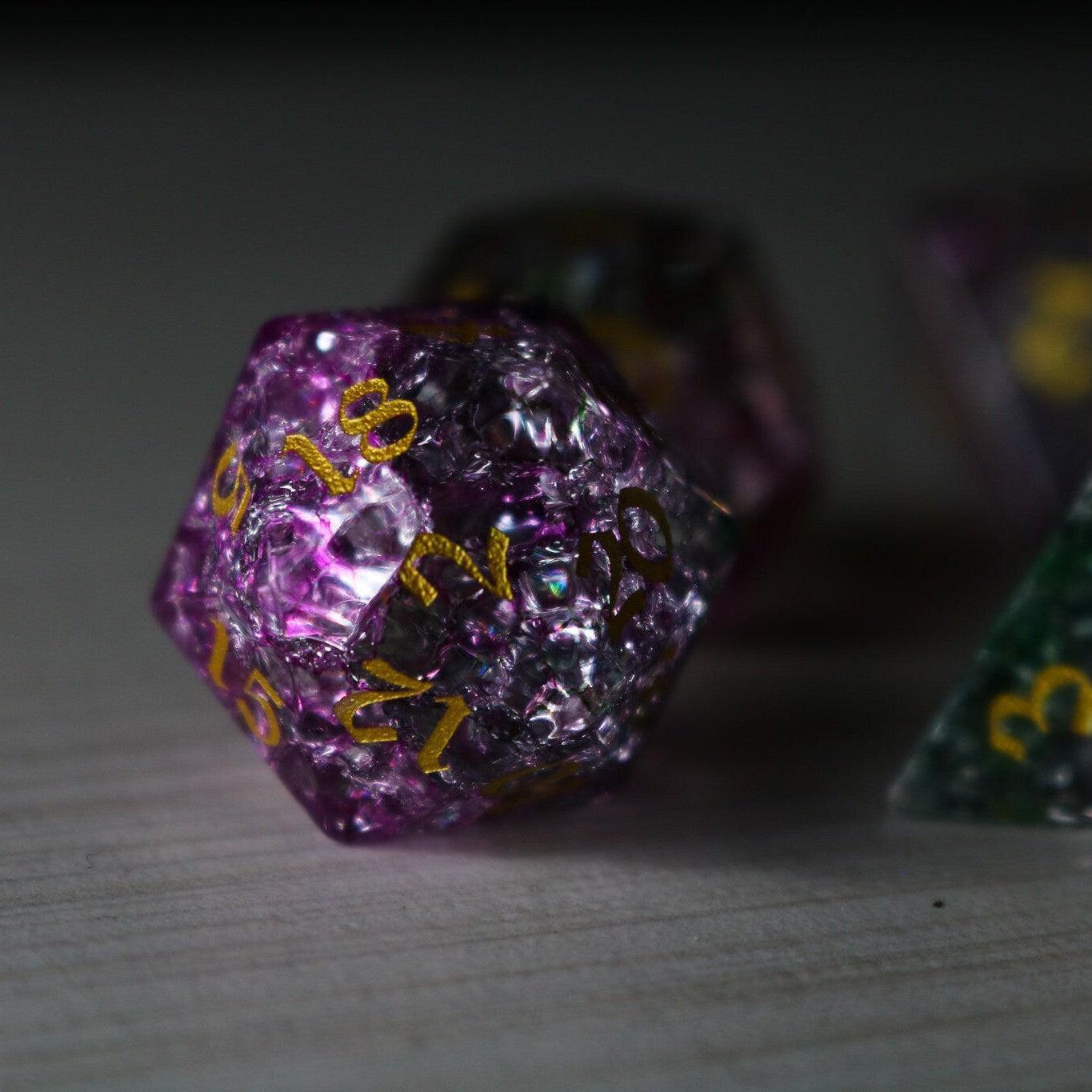Dark Nox Forge Fire Glass DND Dice Set - The misfit market
