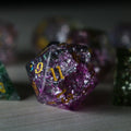 Dark Nox Forge Fire Glass DND Dice Set - The misfit market