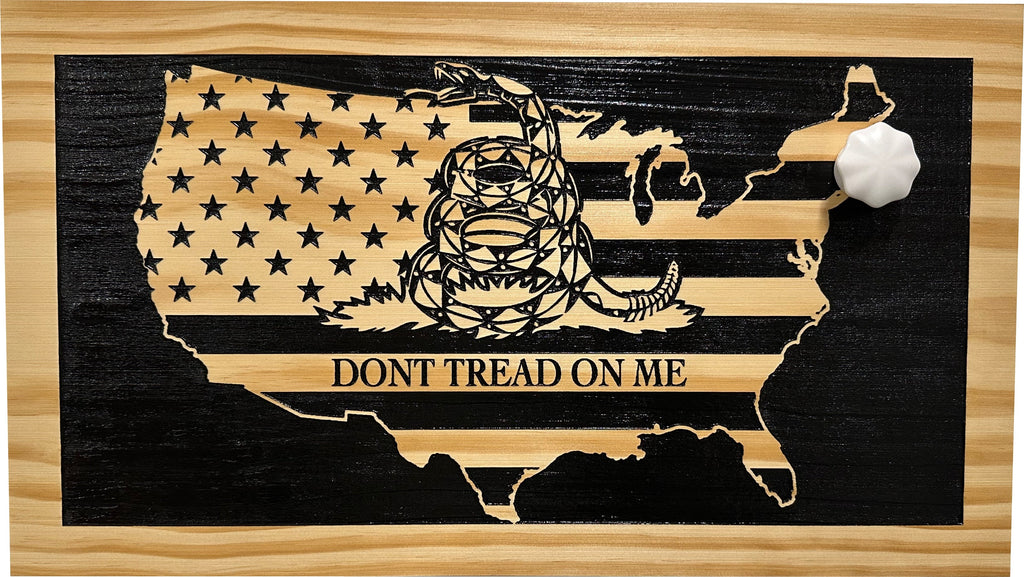 Dont Tread On Me Secure Decorative Wall-Mounted Gun Cabinet (Union) - The misfit market