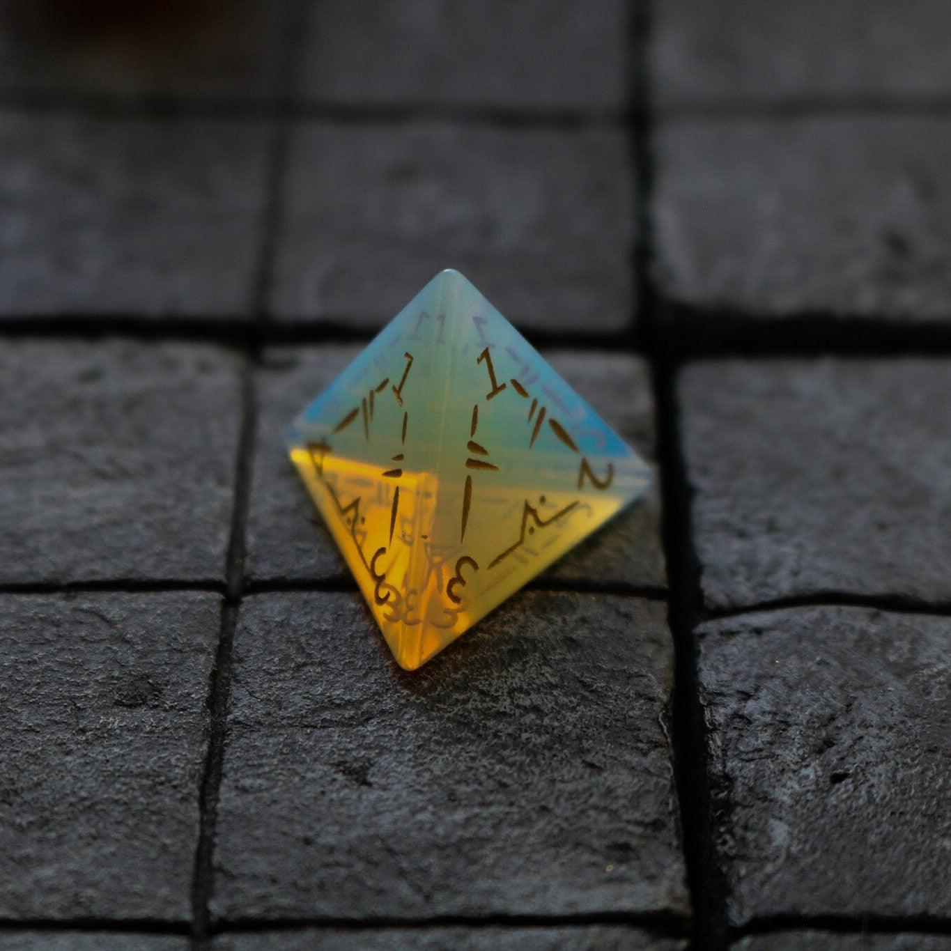 Dragon Shield Opalite Gemstone DND Dice Set - The misfit market