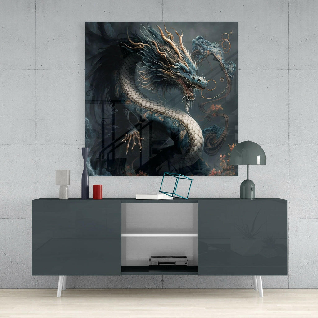 Dragon's Roar Glass Wall Art  || Designers Collection - The misfit market