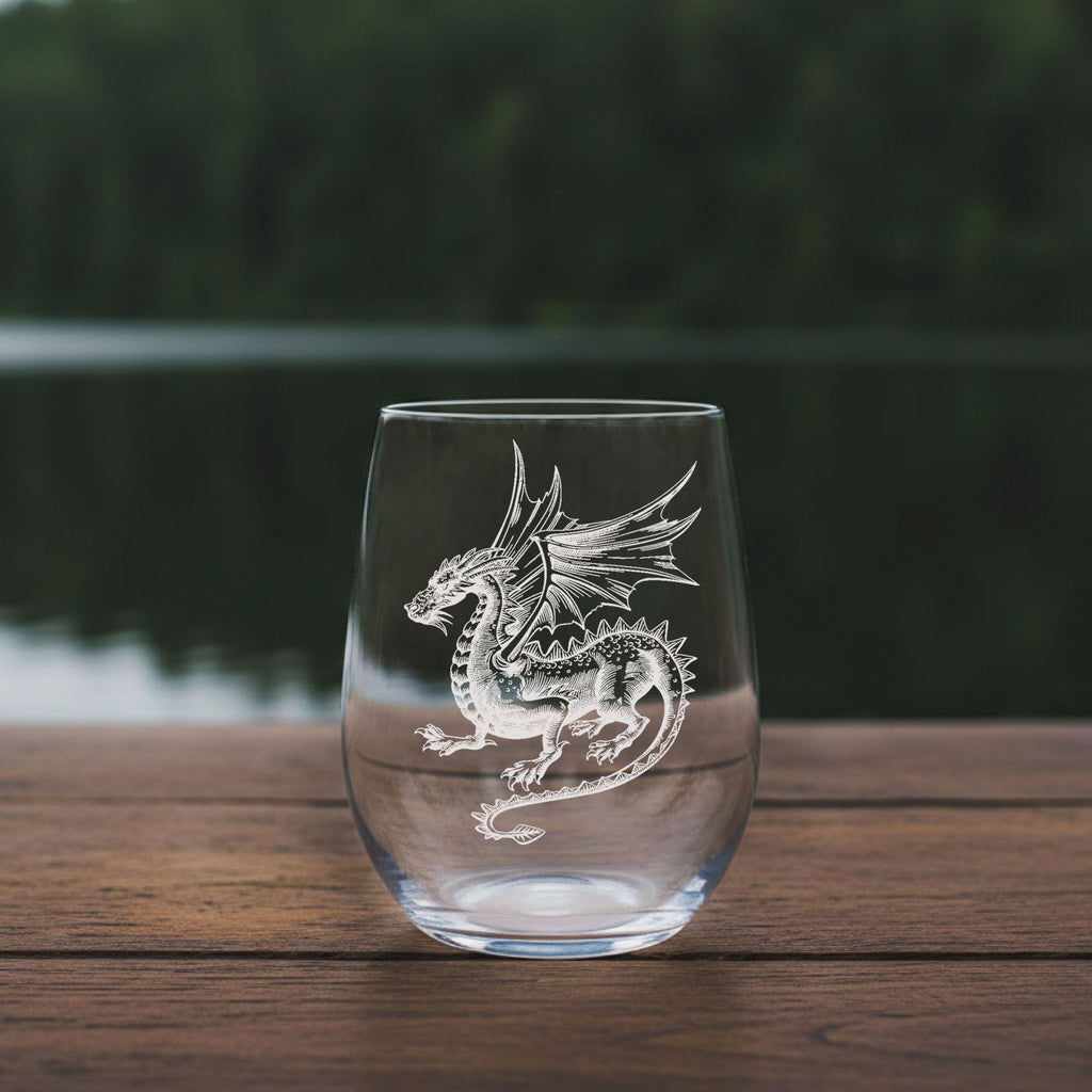 Dragon Laser Engraved Glasses - The misfit market