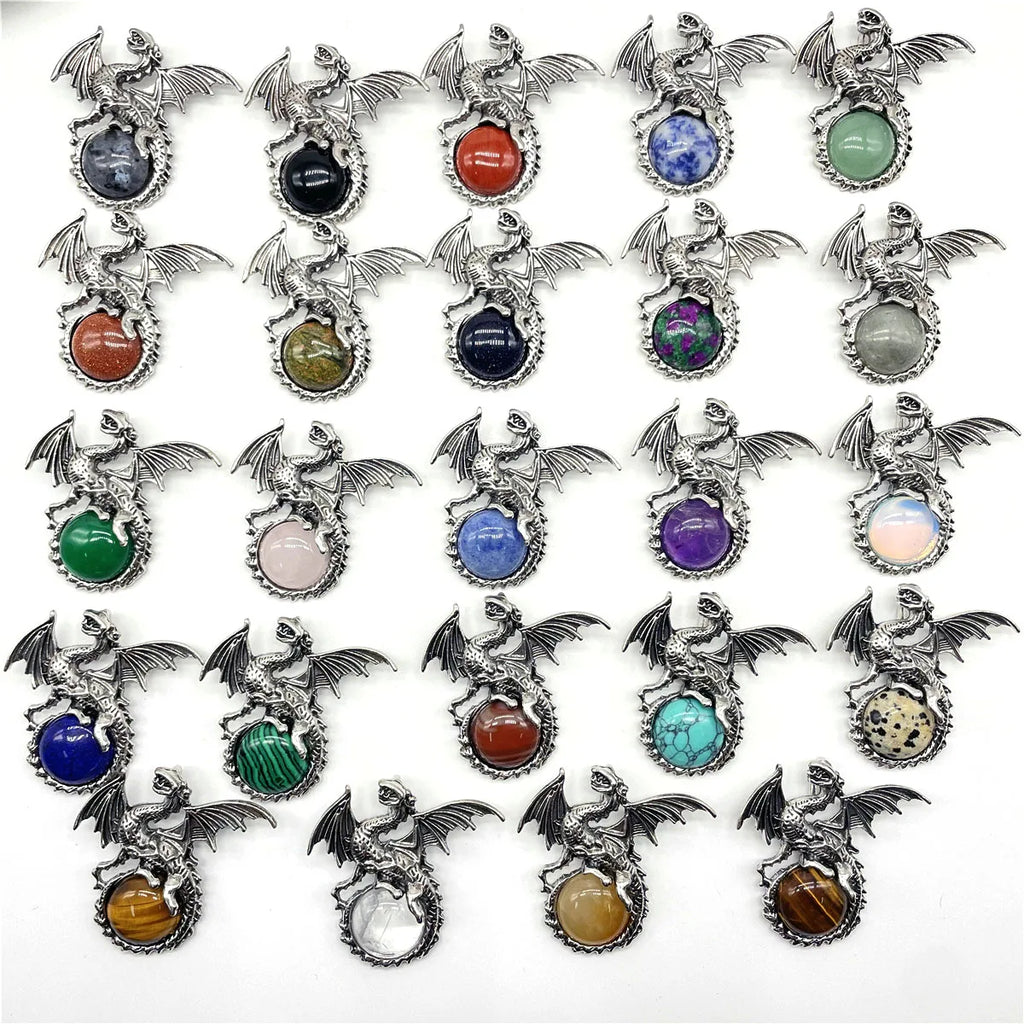 Crystal Dragon Necklace with Crystal Pendant | the misfit market - The misfit market