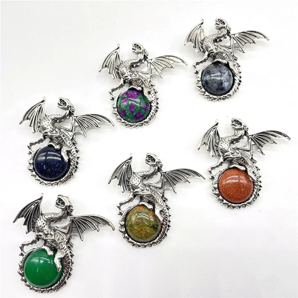 Crystal Dragon Necklace with Crystal Pendant | the misfit market - The misfit market