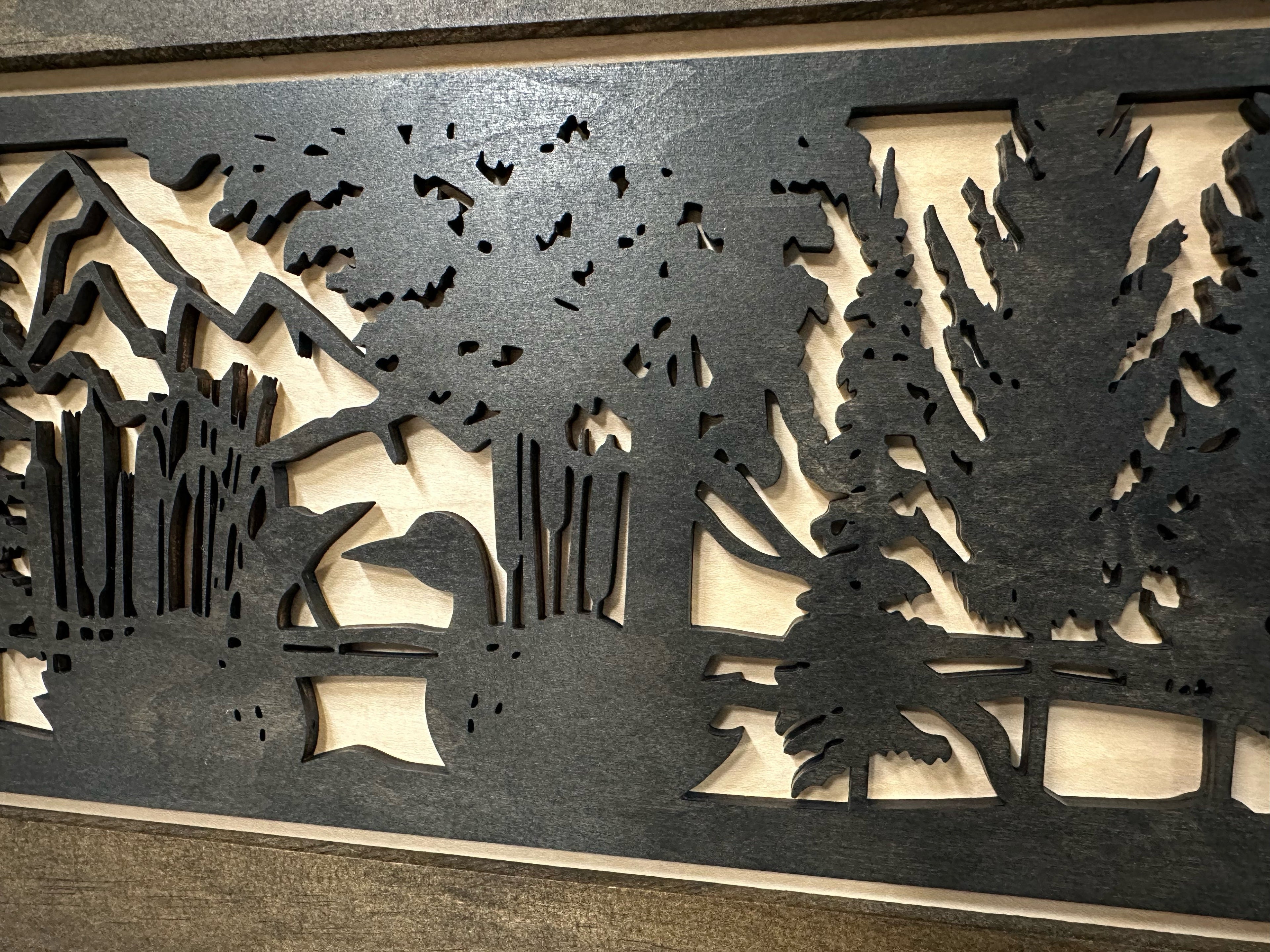Wood Gun Cabinet Ducks On A Pond Wall Decoration - Hidden Gun Safe To Securely Store Your Gun In Plain Sight by Bellewood Designs - The misfit market