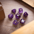 Dwarf Cut Purple Amethyst Gemstone Premium DND Dice Set - The misfit market
