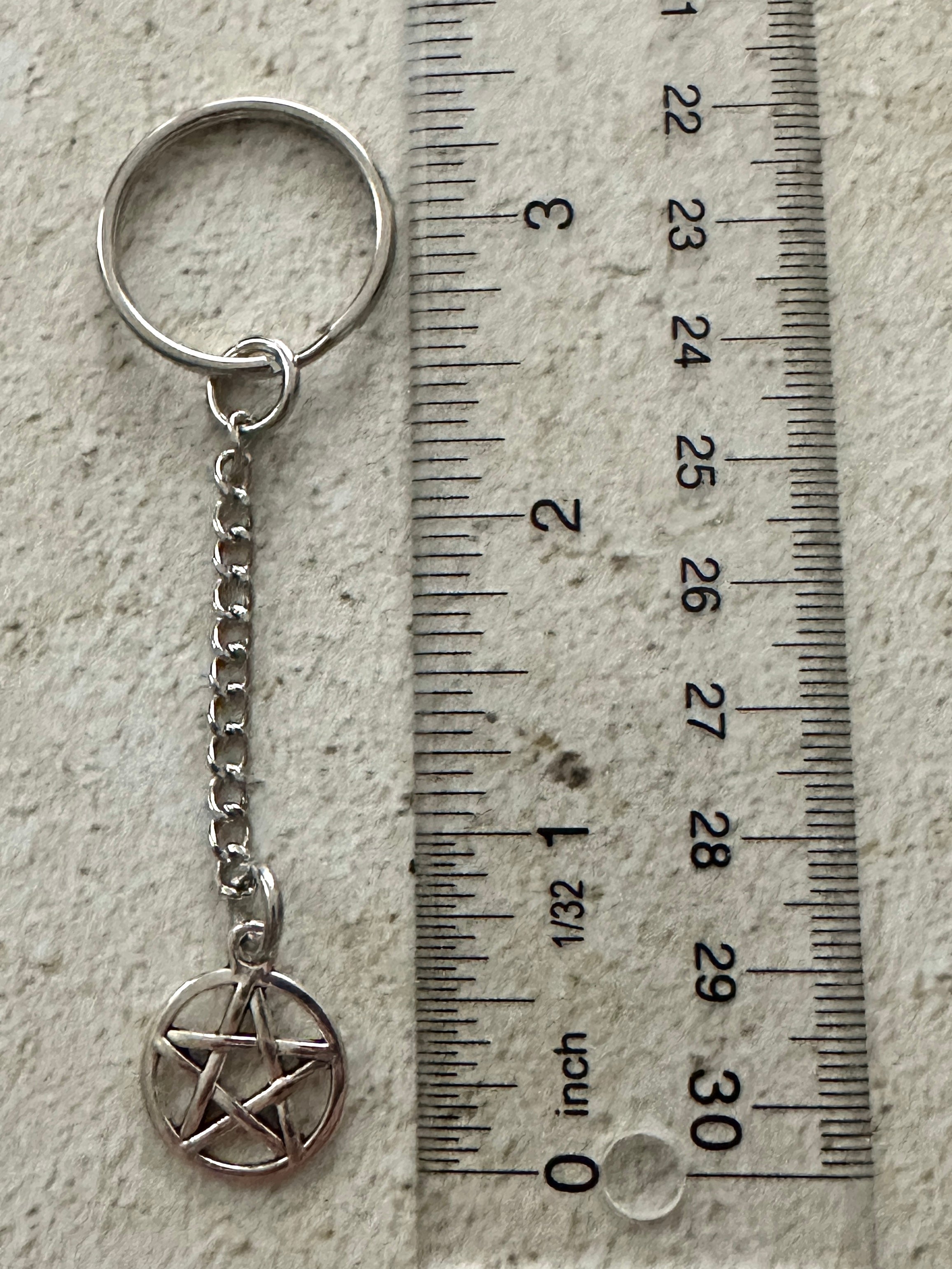 Witchy Pentacle Zipper Pull Bag Charm Keychain - The misfit market