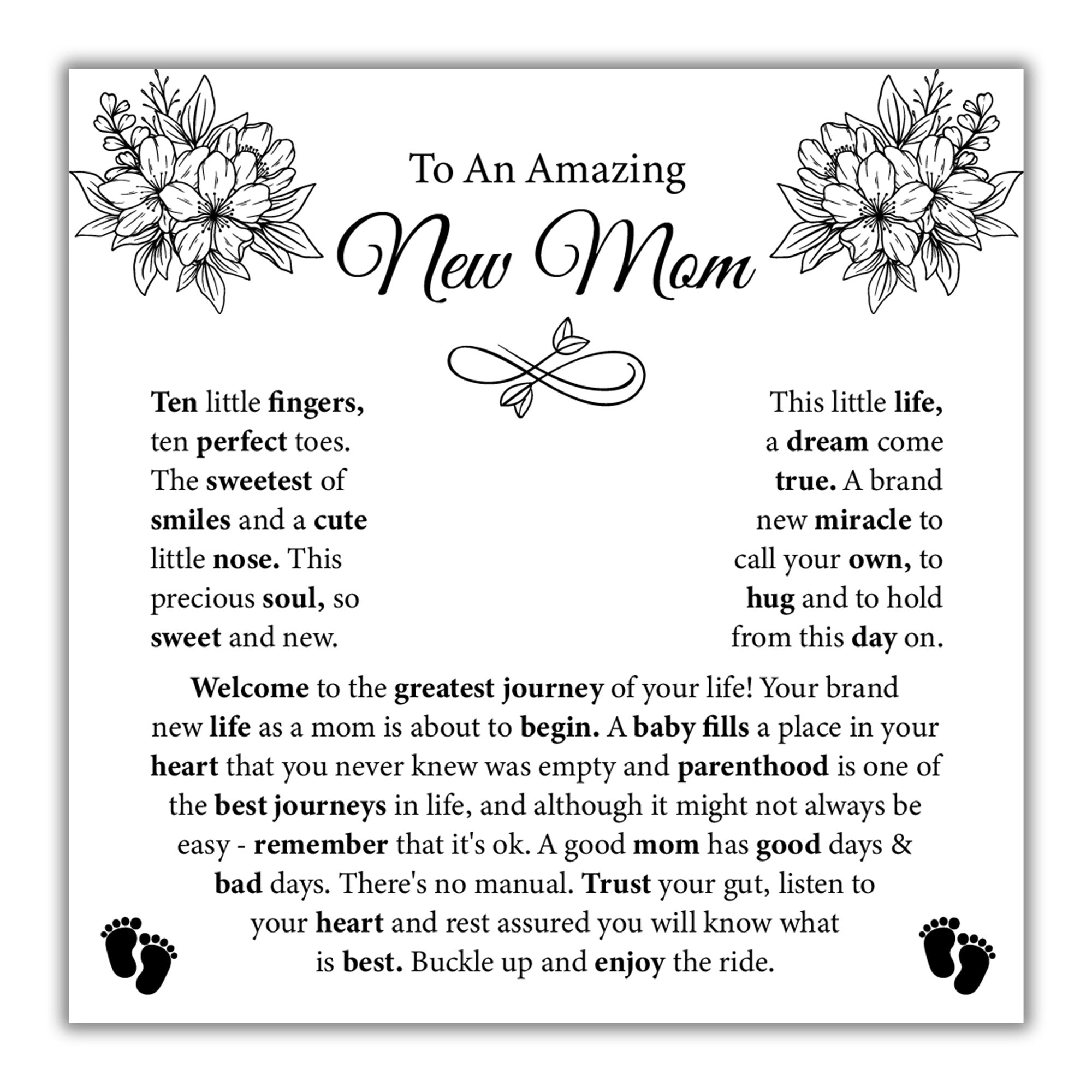 TRYNDI™ To My Amazing New Mom Floating Heart Necklace With Authentic Swarovski Crystals - The misfit market