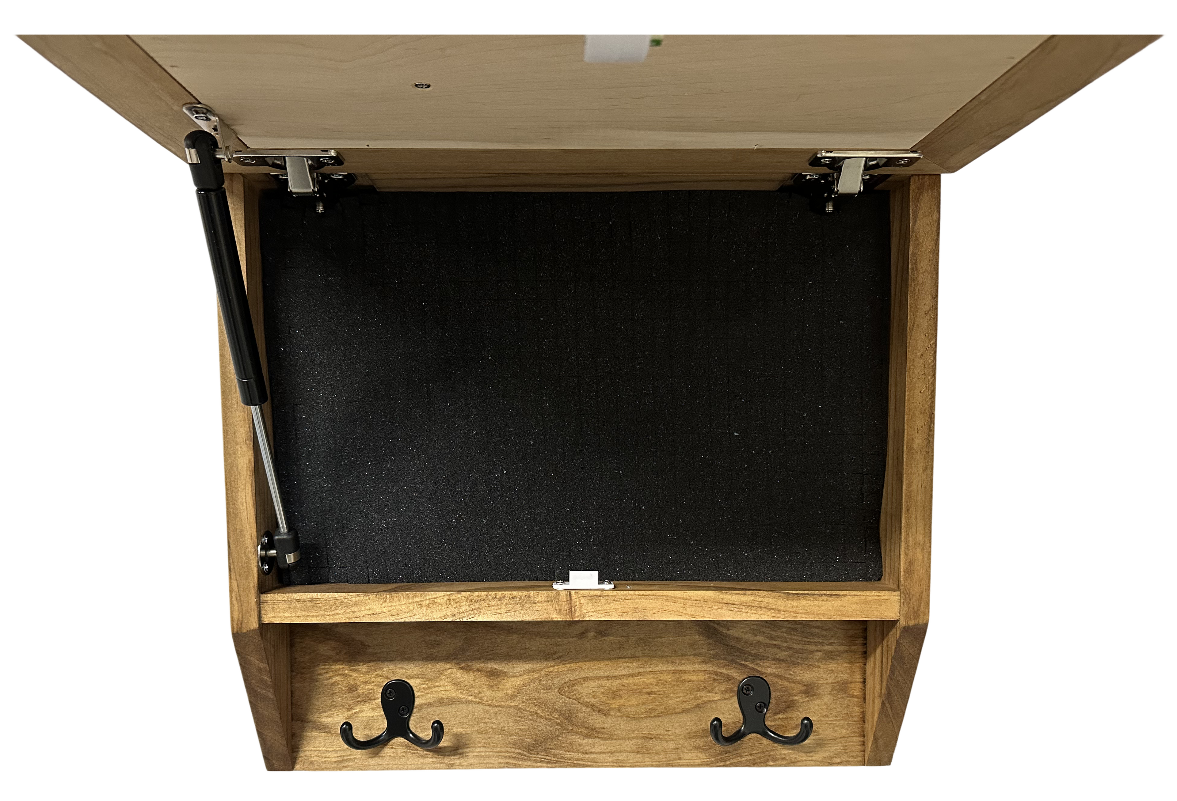 Family Tree Gun Safe Coat Rack - Handcrafted Wooden Gun Cabinets - Gun Shelf Hidden Storage for Rifles, Shotguns, & Handguns - Quick Access Wall Safe - The misfit market