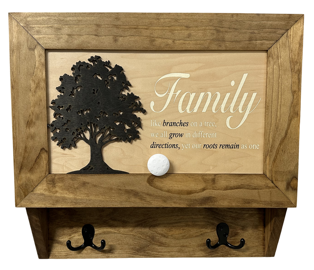 Family Tree Gun Safe Coat Rack - Handcrafted Wooden Gun Cabinets - Gun Shelf Hidden Storage for Rifles, Shotguns, & Handguns - Quick Access Wall Safe - The misfit market