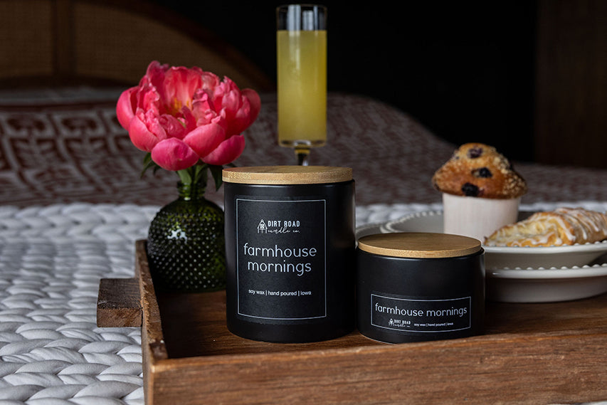Farmhouse Mornings Lavender Linen Candle Sandalwood Musk - The misfit market