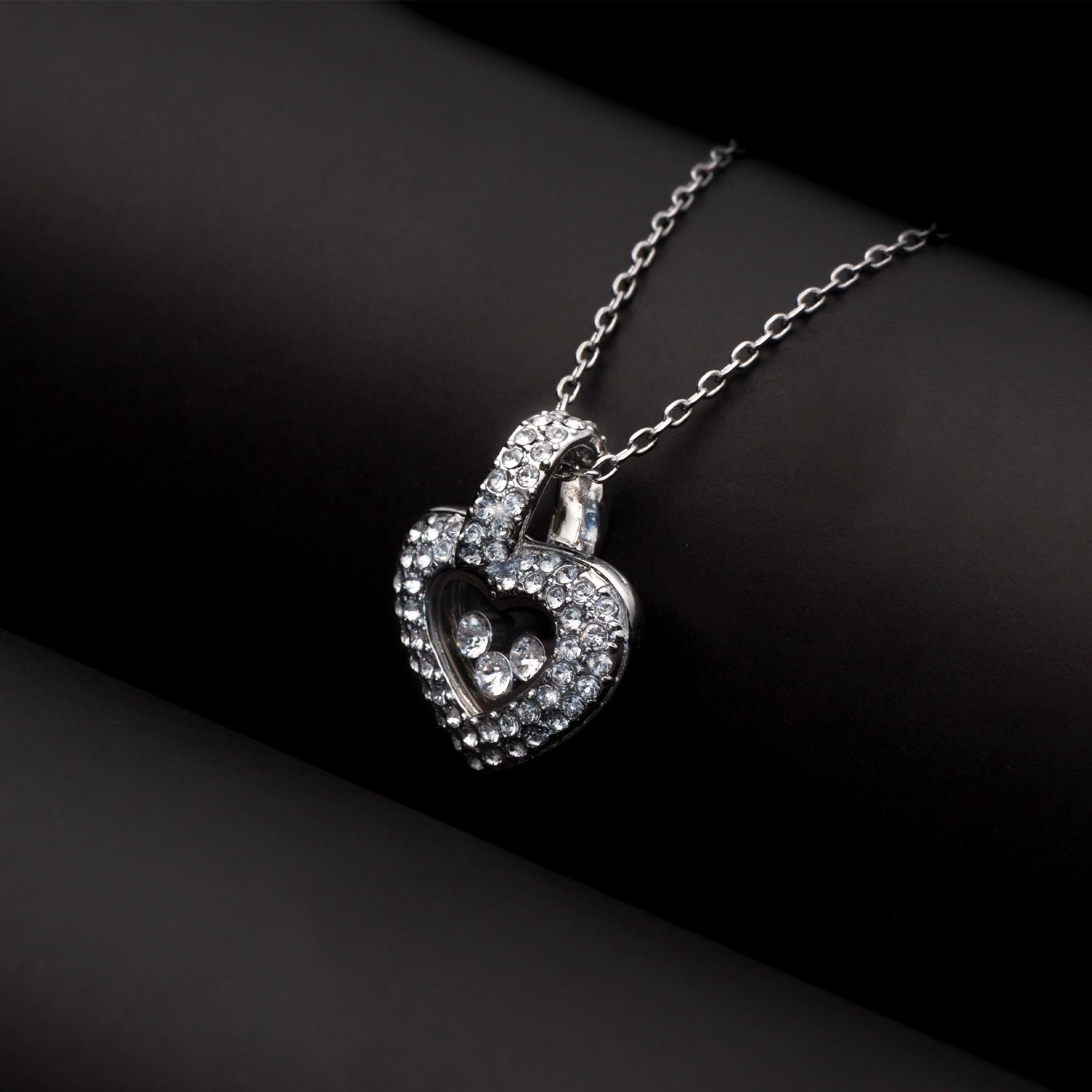 TRYNDI™ To My Beautiful Daughter-in-Law Floating Heart Necklace With Authentic Swarovski Crystals - The misfit market