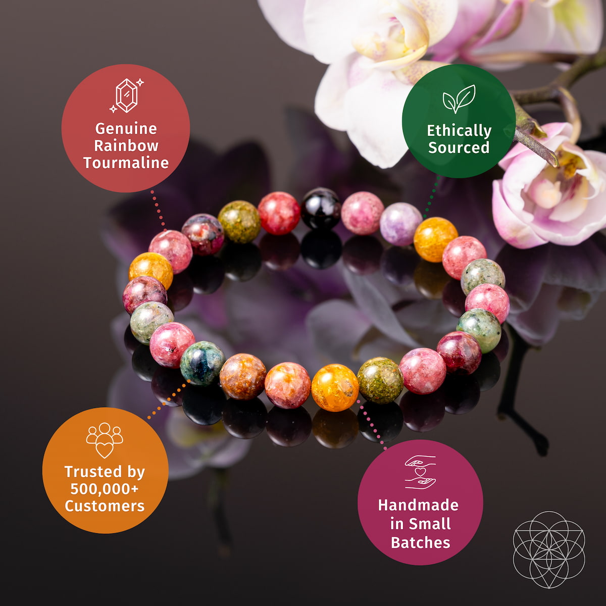 The Spiral Breaker - Rainbow Tourmaline Bracelet - The misfit market