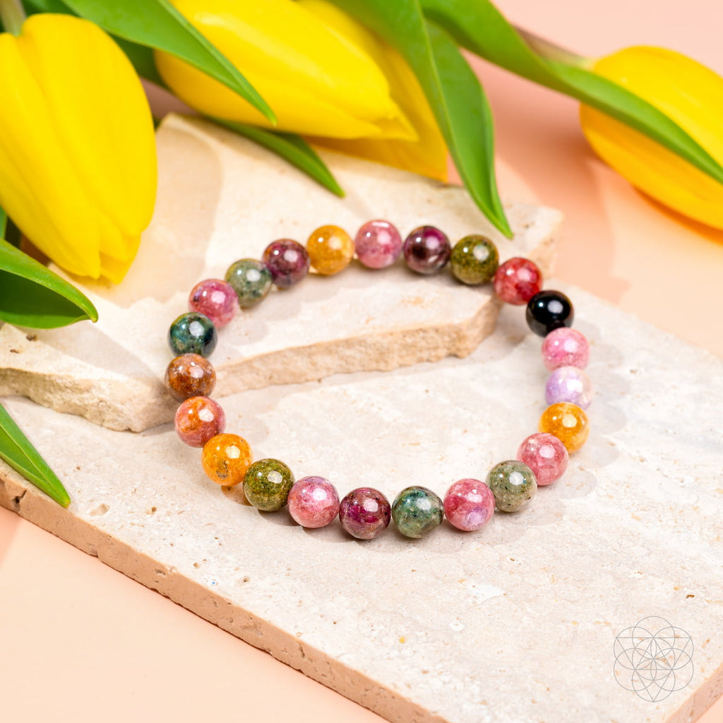 The Spiral Breaker - Rainbow Tourmaline Bracelet - The misfit market