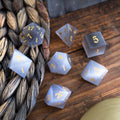 Gemstone Gray Cats Eye Stone DND Dice Set - The misfit market