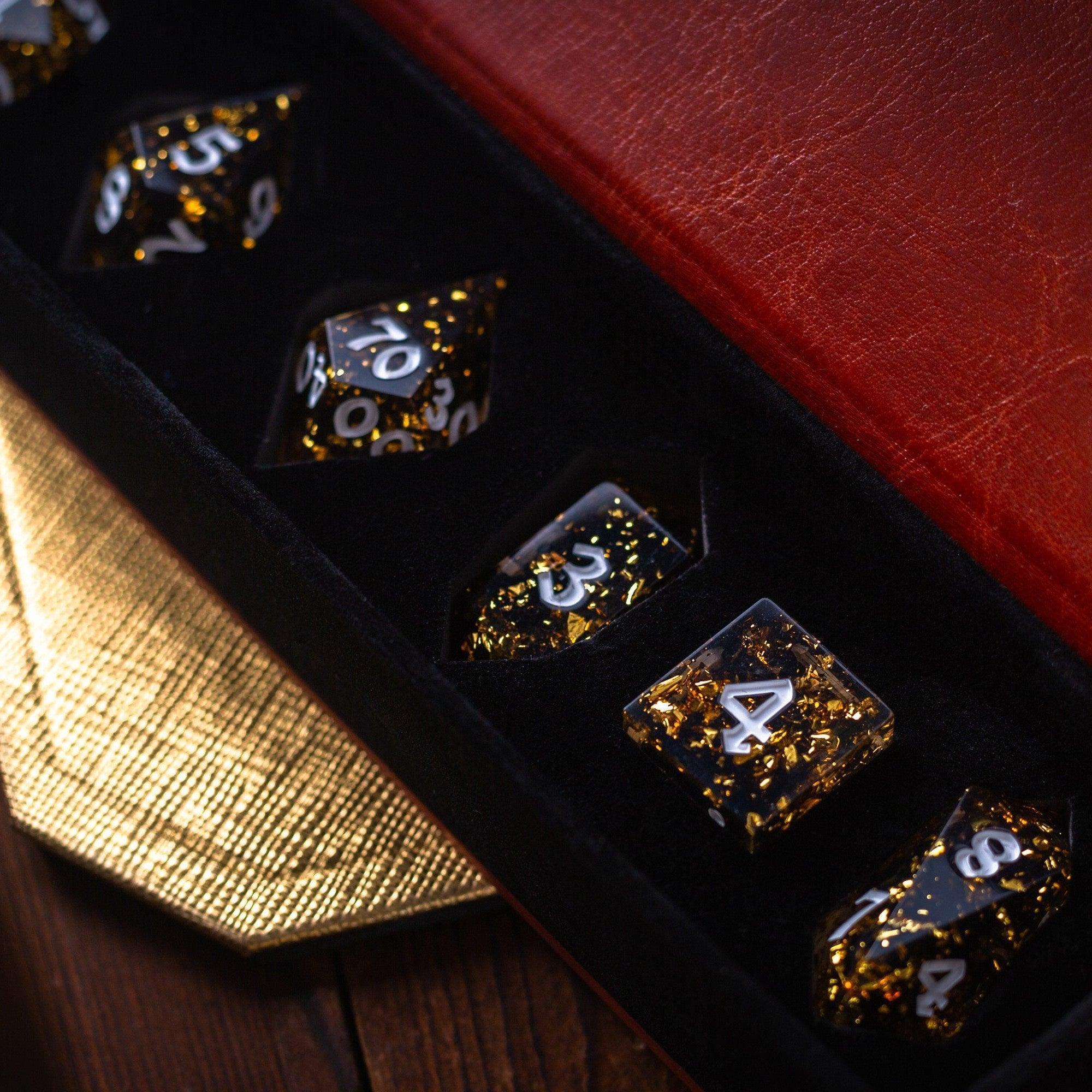 Gold Handmade Resin DND Dice Set - The misfit market