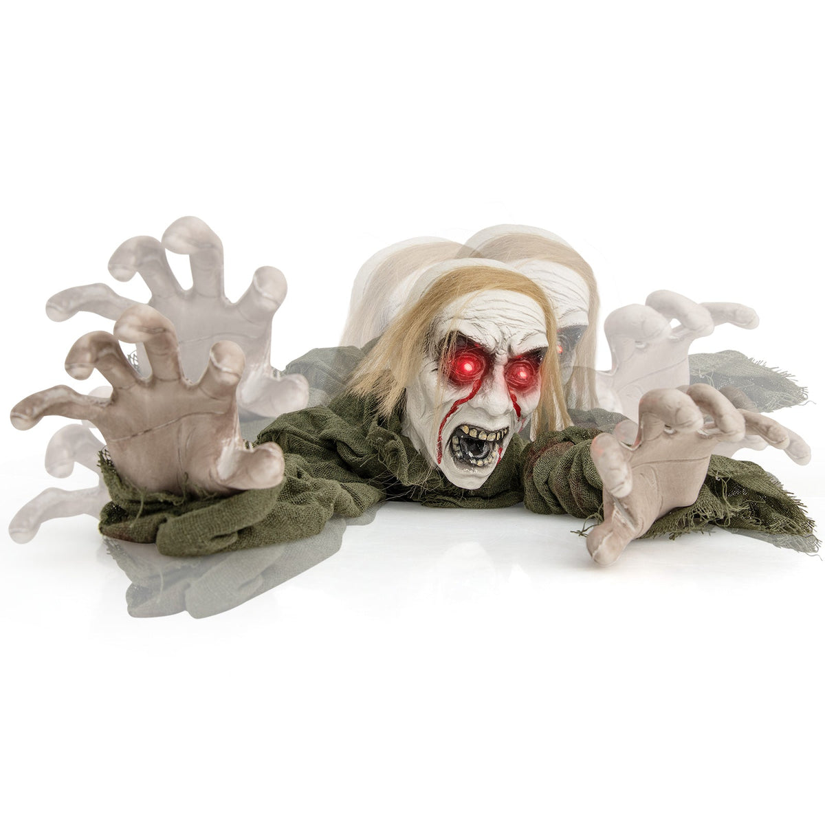 Halloween Groundbreaker Climbing Zombie with Light Up Eyes and Creepy Sound