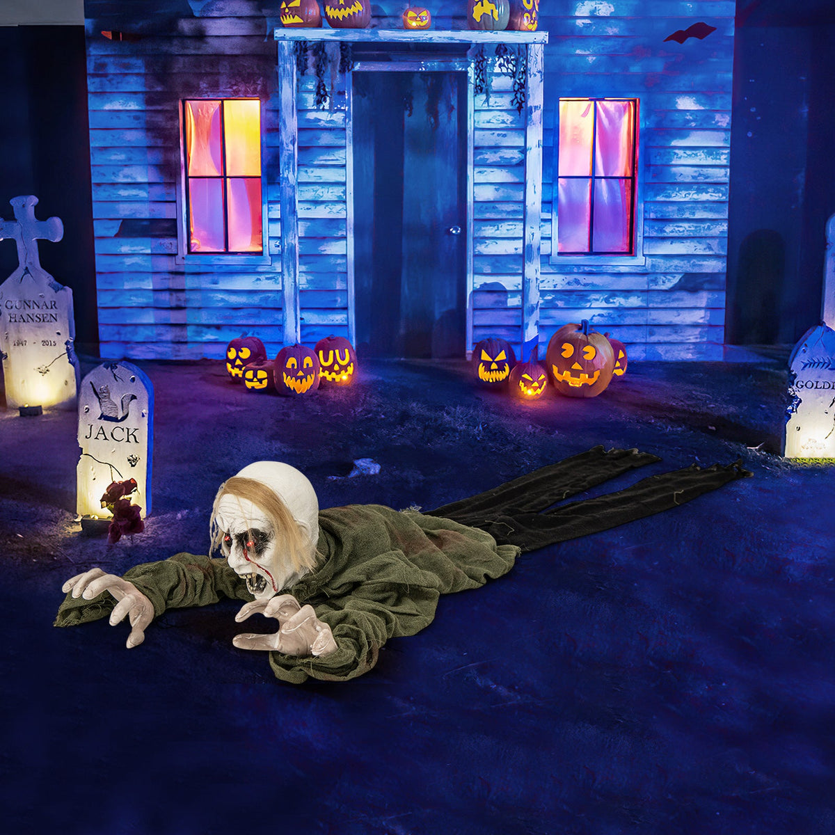 Halloween Groundbreaker Climbing Zombie with Light Up Eyes and Creepy Sound
