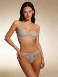 Lace High Leg Thong Panty