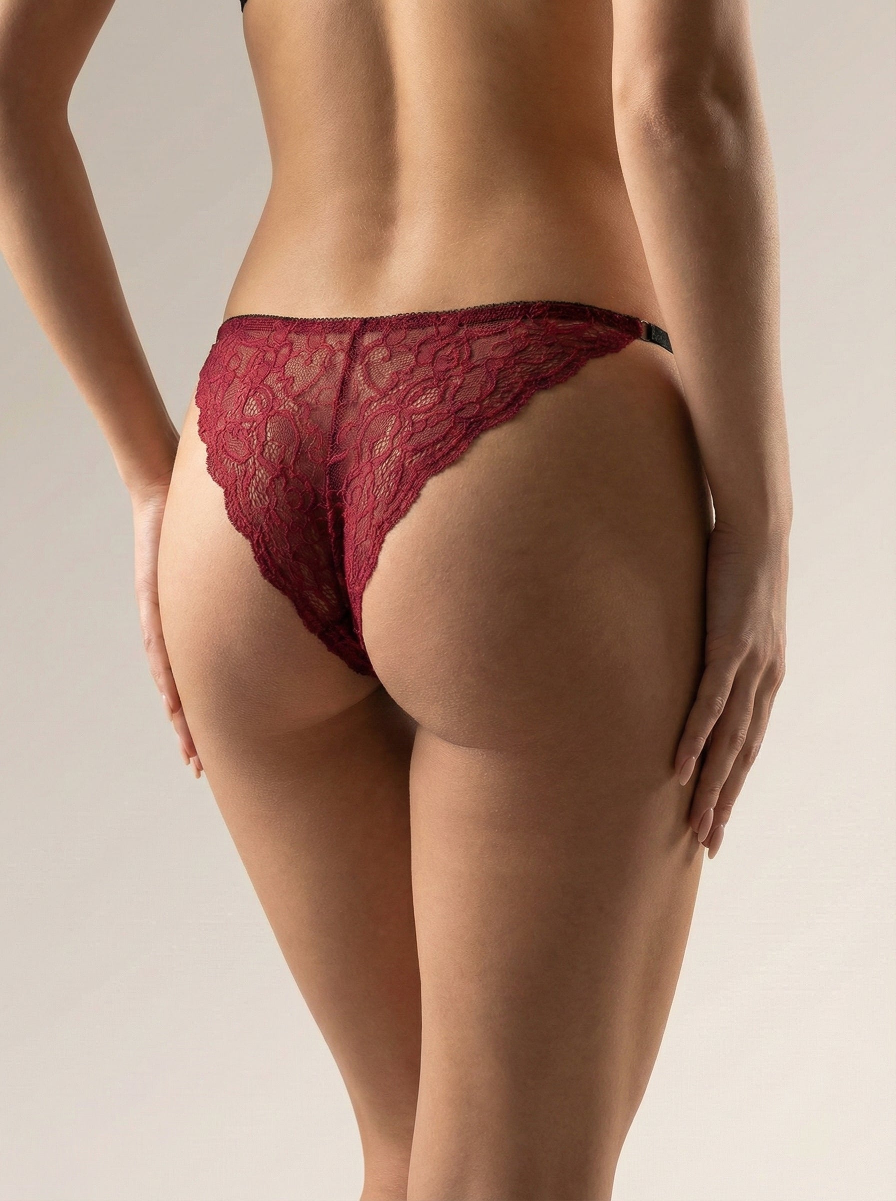 Rose Lace Adjustable Brazilian Panty