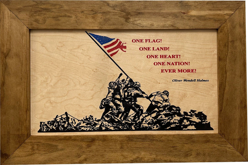 Iwo Jima Flag Raising Decorative Wall-Mounted Secure Gun Cabinet - The misfit market