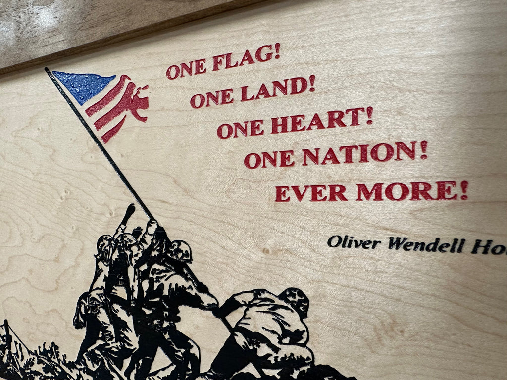 Iwo Jima Flag Raising Decorative Wall-Mounted Secure Gun Cabinet - The misfit market