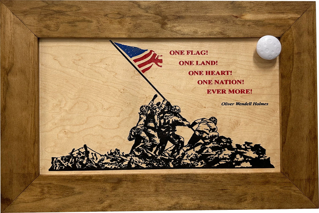 Iwo Jima Flag Raising Decorative Wall-Mounted Secure Gun Cabinet - The misfit market