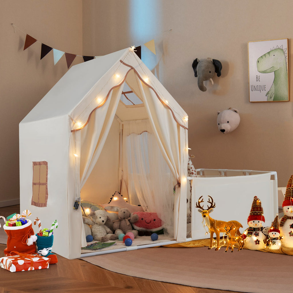 Kids Play Tent with Playpen 2-in-1 Toddler Playhouse with Yard