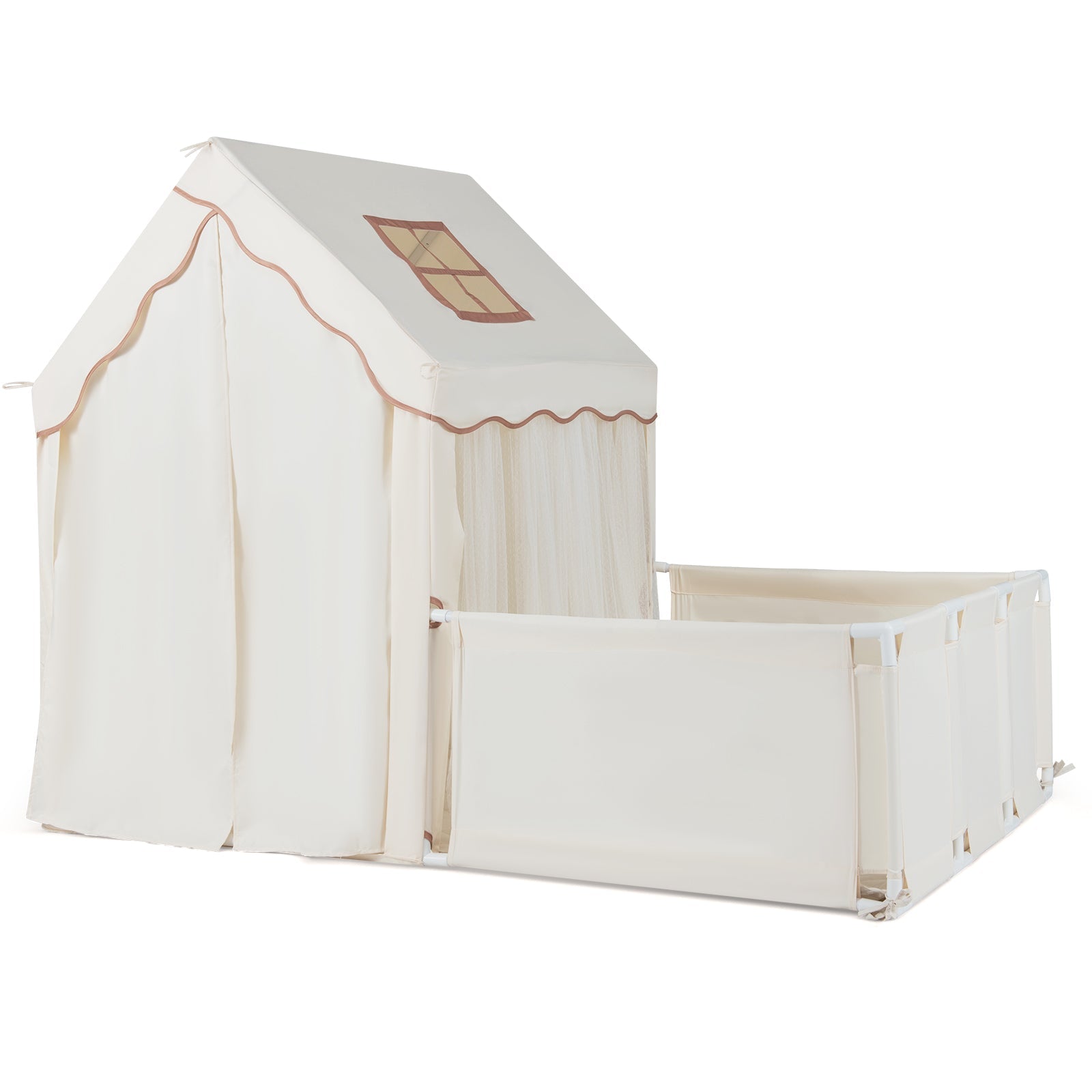 Kids Play Tent with Playpen 2-in-1 Toddler Playhouse with Yard