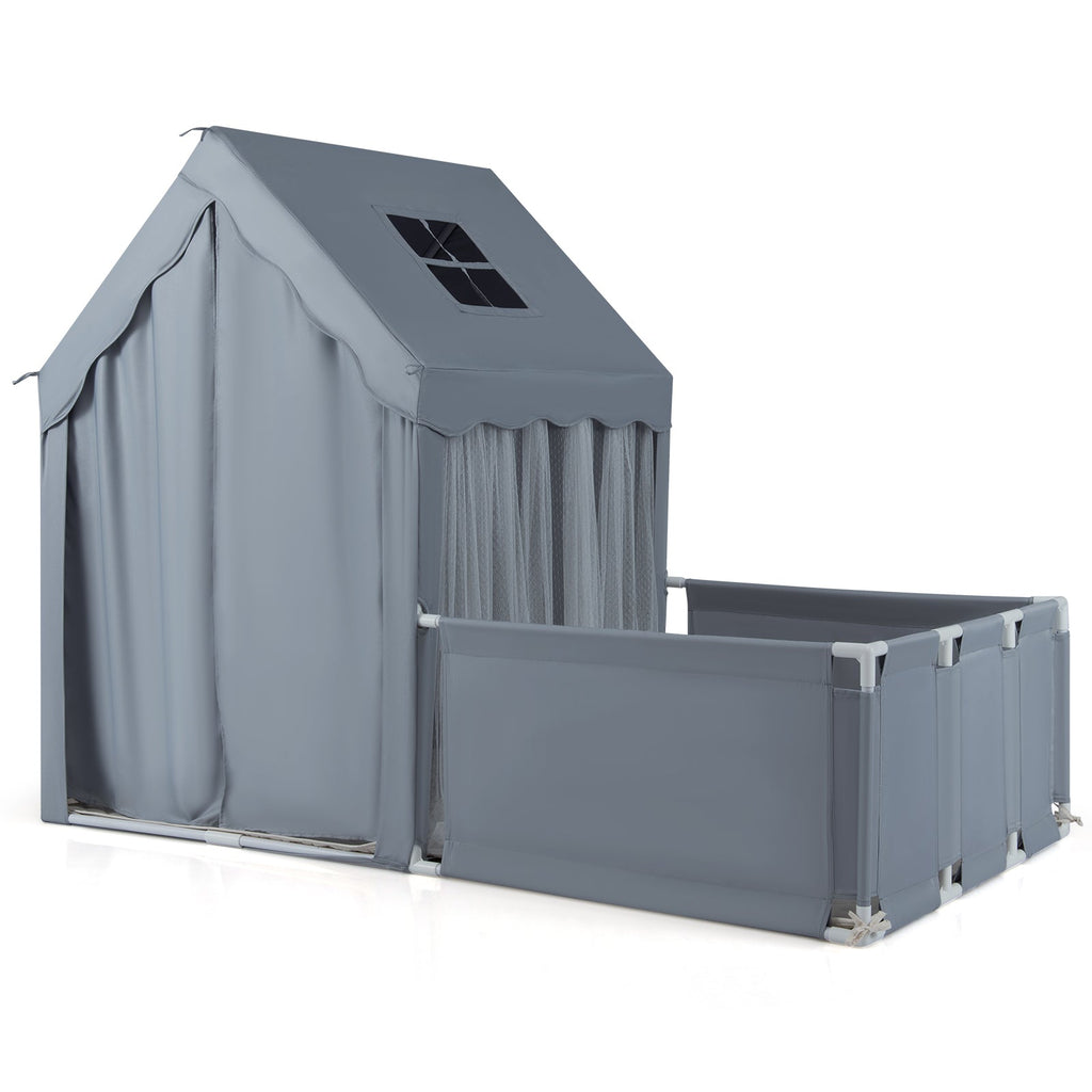 Kids Play Tent with Playpen 2-in-1 Toddler Playhouse with Yard