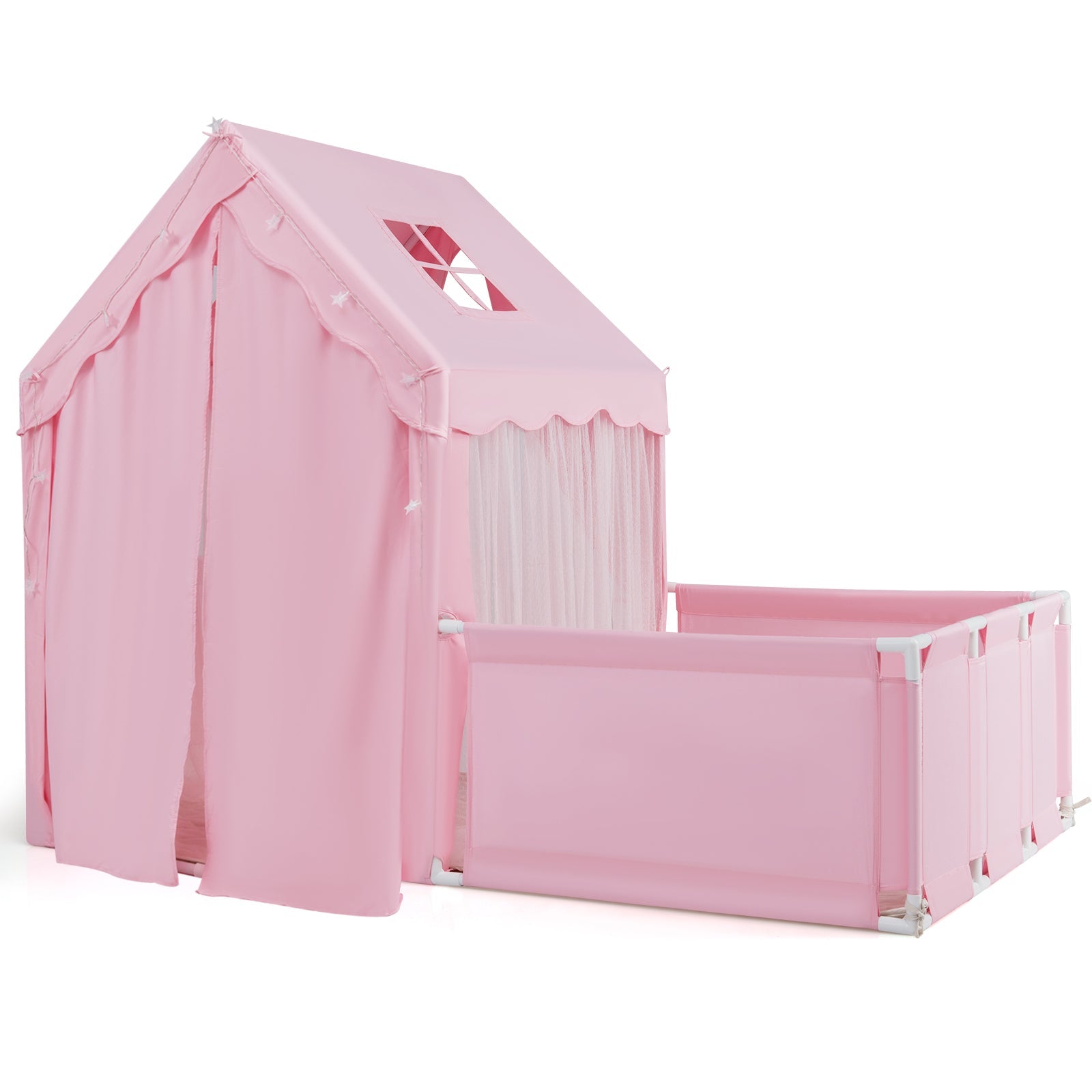 Kids Play Tent with Playpen 2-in-1 Toddler Playhouse with Yard