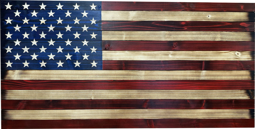 Large American Flag Gun Safe - Quick Access Hidden Gun Safe for Rifles, Shotguns, & Handguns - Gun Concealment Furniture with Magnetic Lock - Gun Self Hidden Storage (Red and Blue) - The misfit market