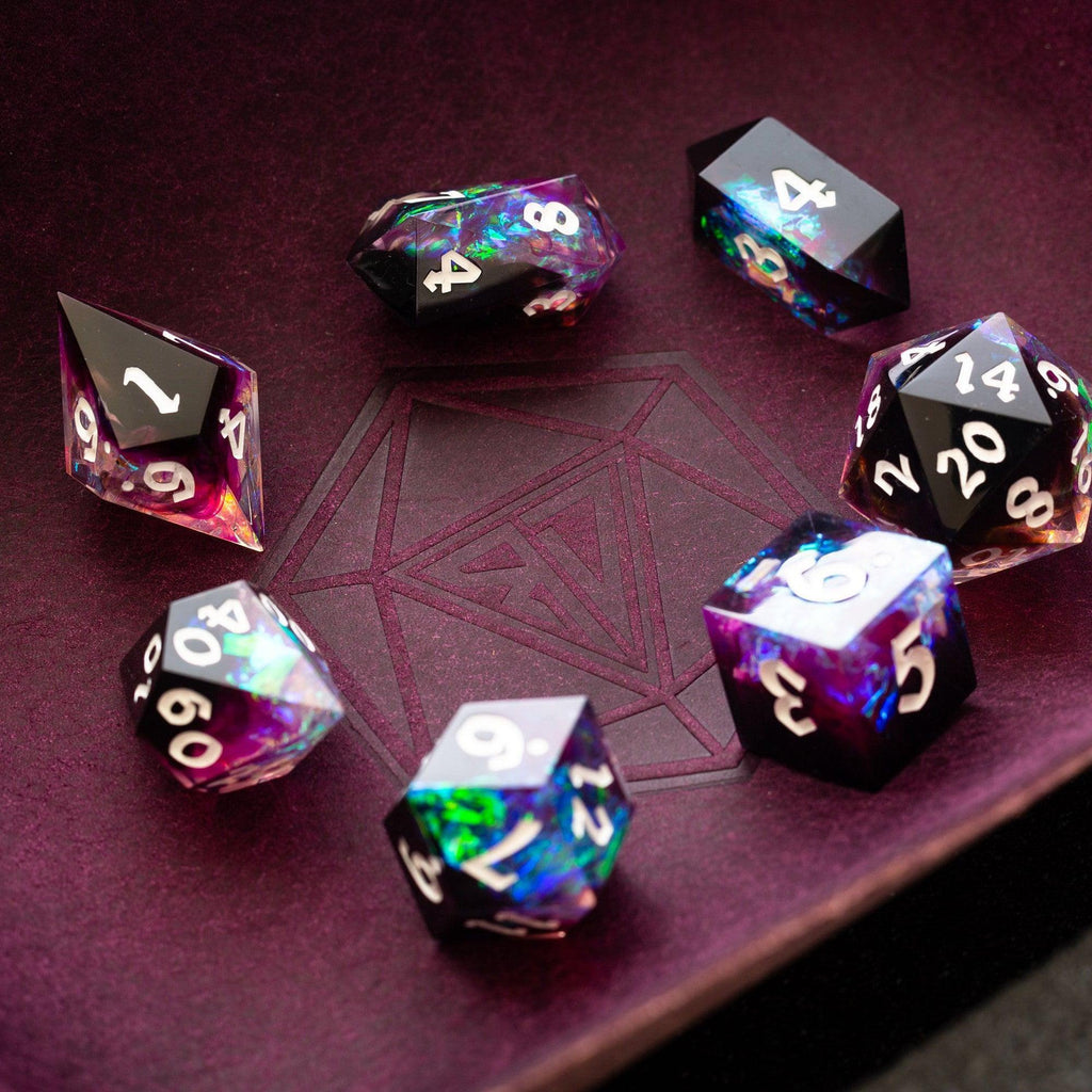 Lightning Handmade Resin DND Dice Set - The misfit market