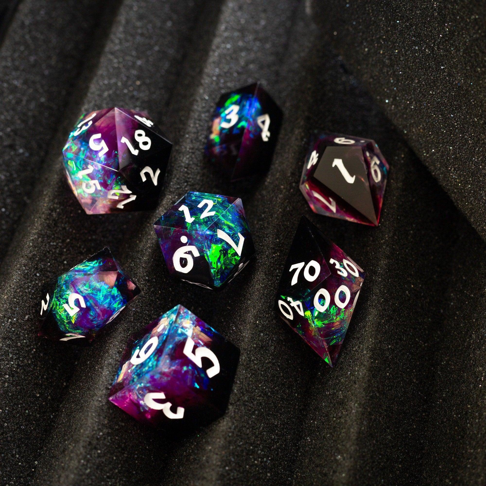 Lightning Handmade Resin DND Dice Set - The misfit market