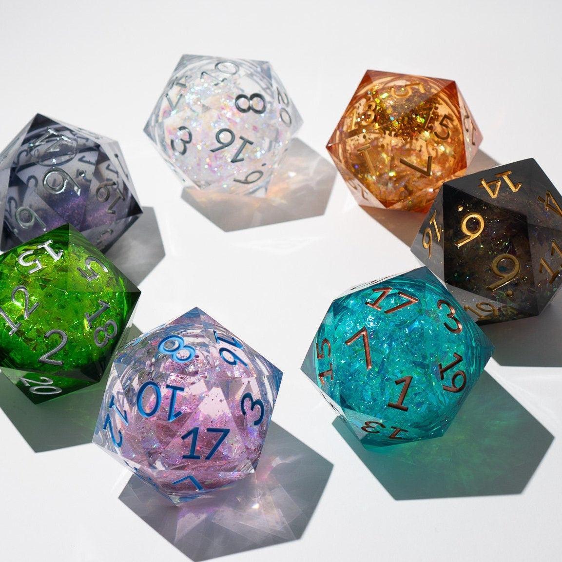 Massive Green Liquid Core 95MM Chonk Handmade Resin Dice And Box - The misfit market