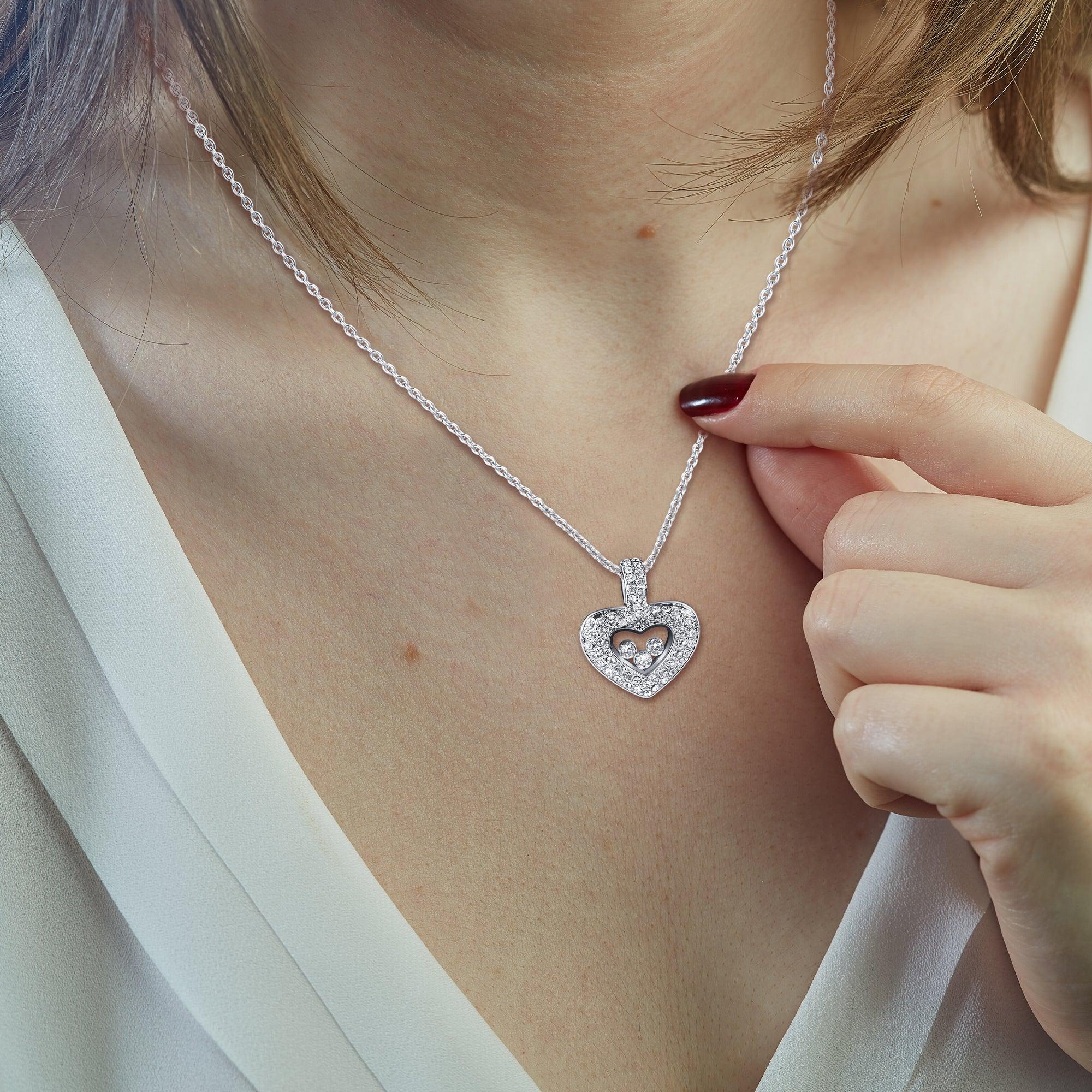 TRYNDI™ To My Amazing New Mom Floating Heart Necklace With Authentic Swarovski Crystals - The misfit market