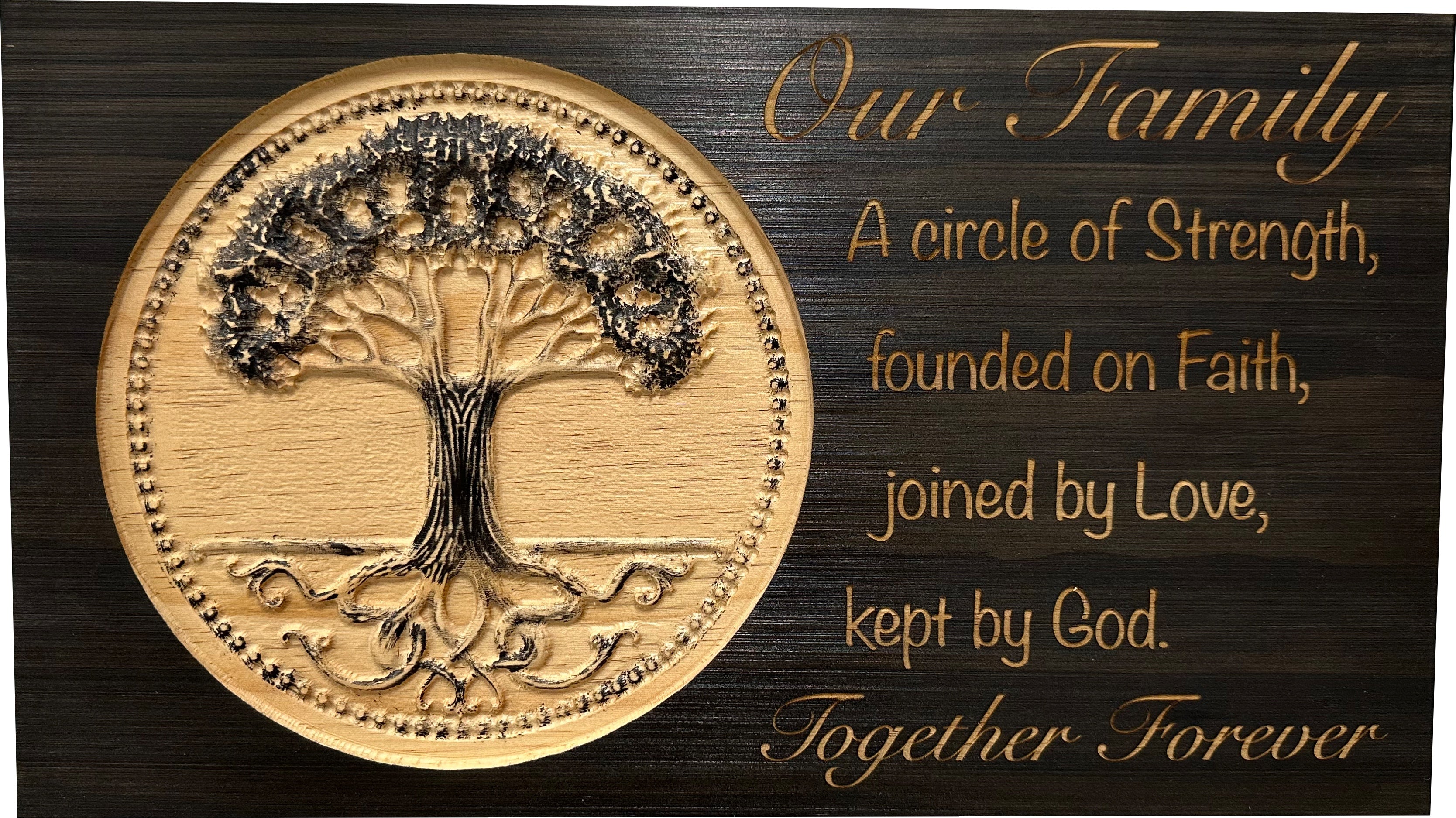 Our Family Tree Roots Wall Decoration Gun Safe - Securely Store Your Gun Safely in Plain Sight - The misfit market