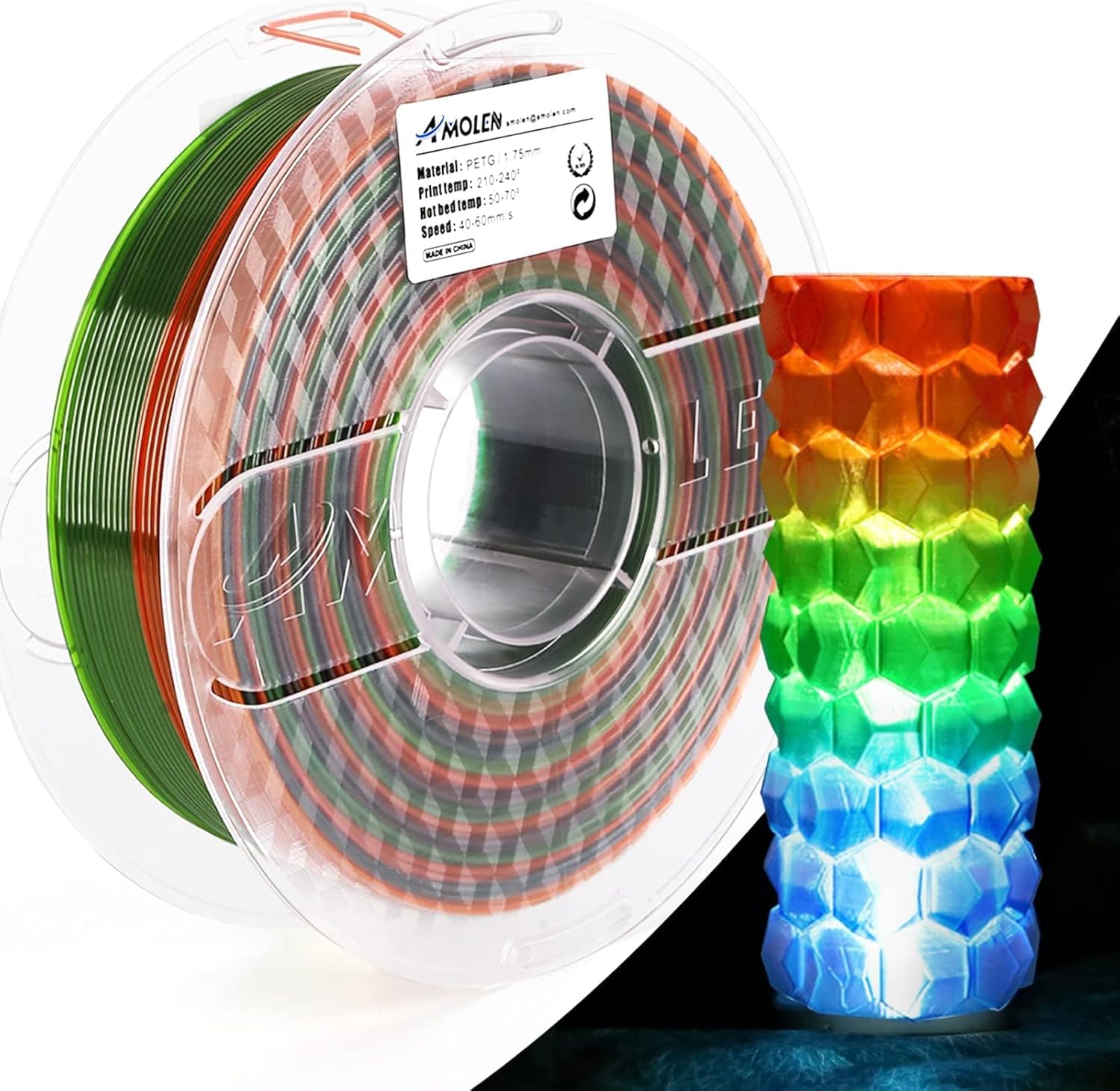 PETG Transparent 1.75mm, 1KG/2.2LB - The misfit market