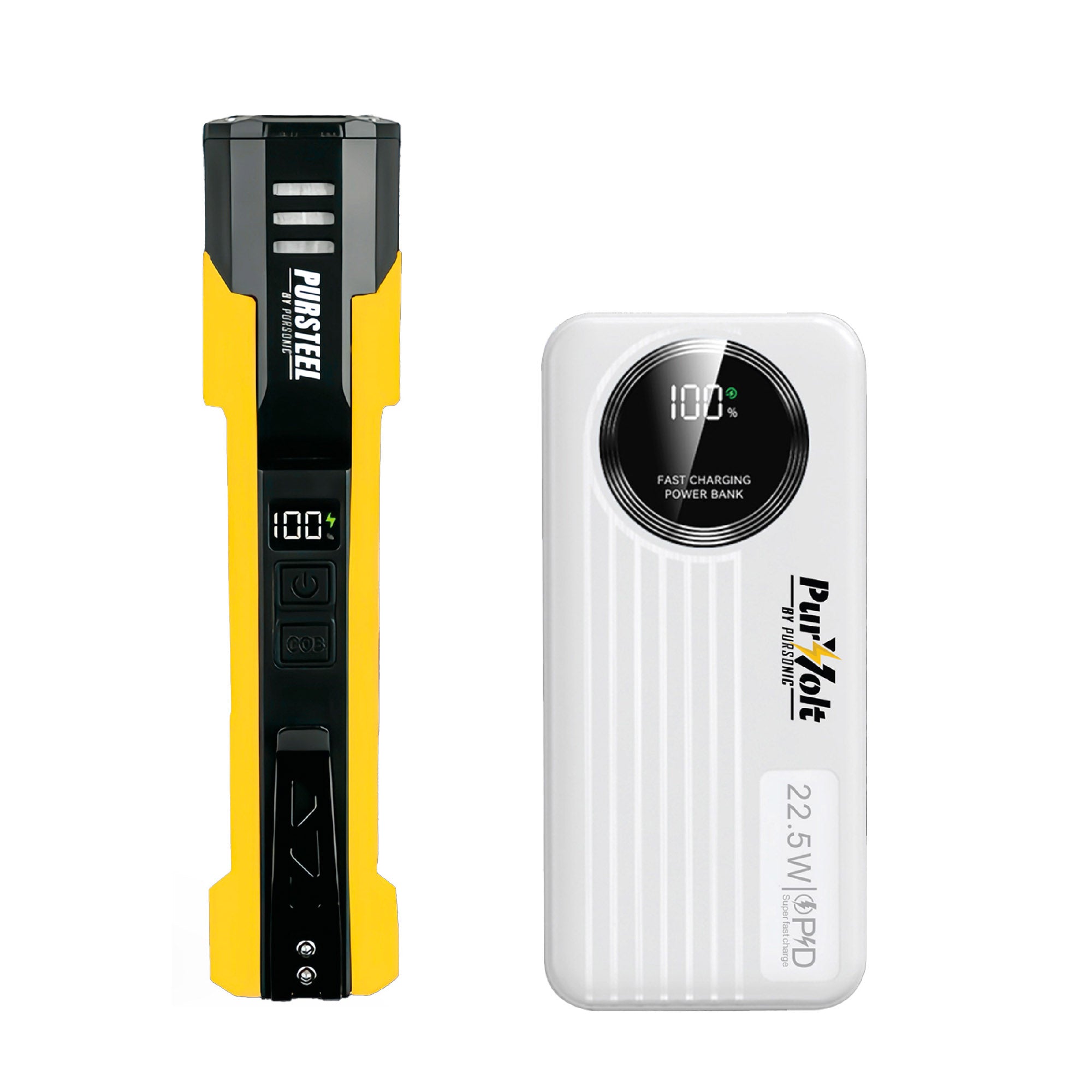 Emergency Prep Bundle: Pursonic 2-in-1 Ultra Bright Flashlight & LED Fast Charging Power Bank - The misfit market