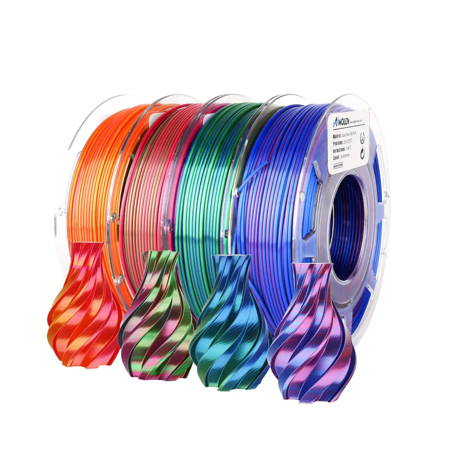 Dual Color 3D Printing Filament Pack 4x200g | the misfit market - The misfit market