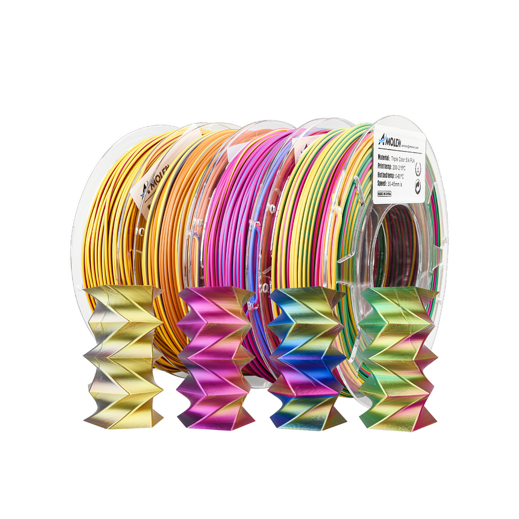 PLA Silk Triple Color Variety Pack (4x200g) - 1.75MM - The misfit market