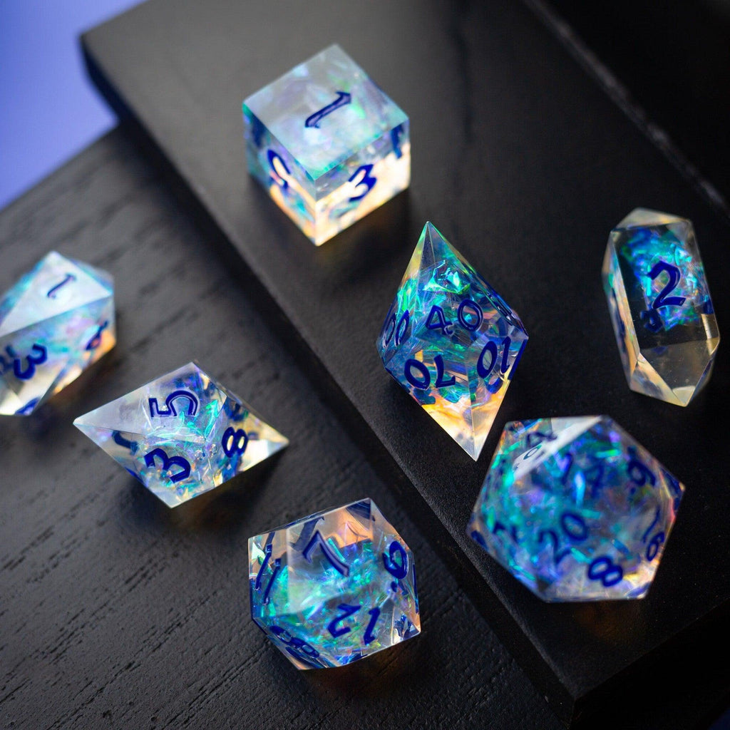 Purple Energy Handmade Resin DND Dice Set - The misfit market